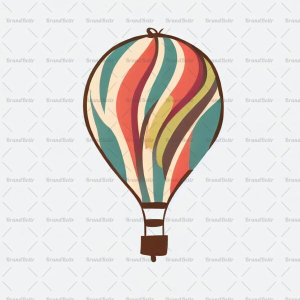 Verspielter Heißluftballon